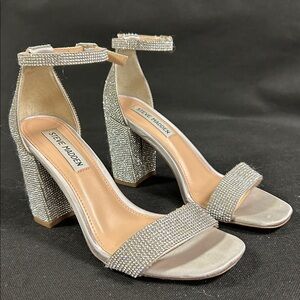 Steve Madden Sparkle Embellished Ankle Strap Sandal